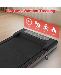 Zeny 2.0HP Brushless Folding Under-Desk Treadmill With Incline and 300-lbs Carbon-Steel Frame