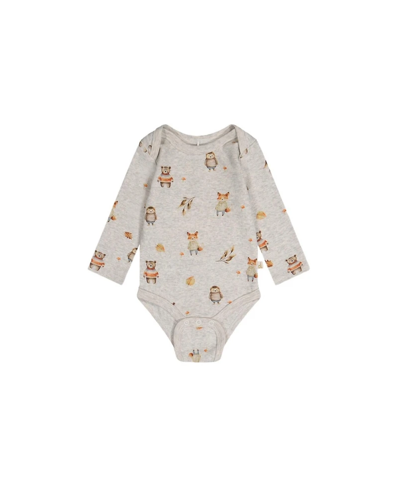 Deux par Baby Boys 3M-24M Three Pack Cotton Onesie Brown Printed Hedgehogs