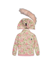 Deux par Girls' 4-16 Play Hooded Floral-Print Jacket and Pants, 2-Piece Set