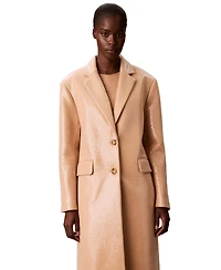Calvin Klein Women's Two-Button Sequined Overcoat