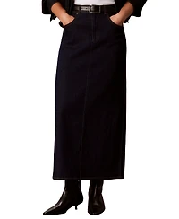 Calvin Klein Women's Mid Rise Maxi Denim Skirt