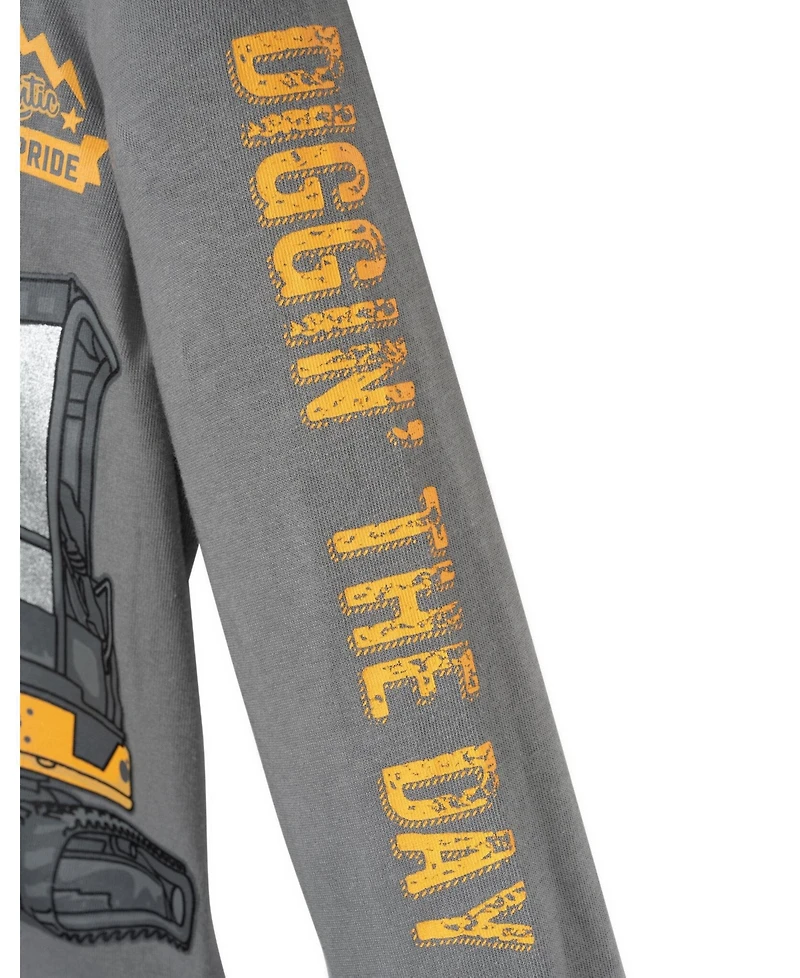 John Deere Boys' 4-20 Crossover-Neck Graphic-Print Pullover Hoodie