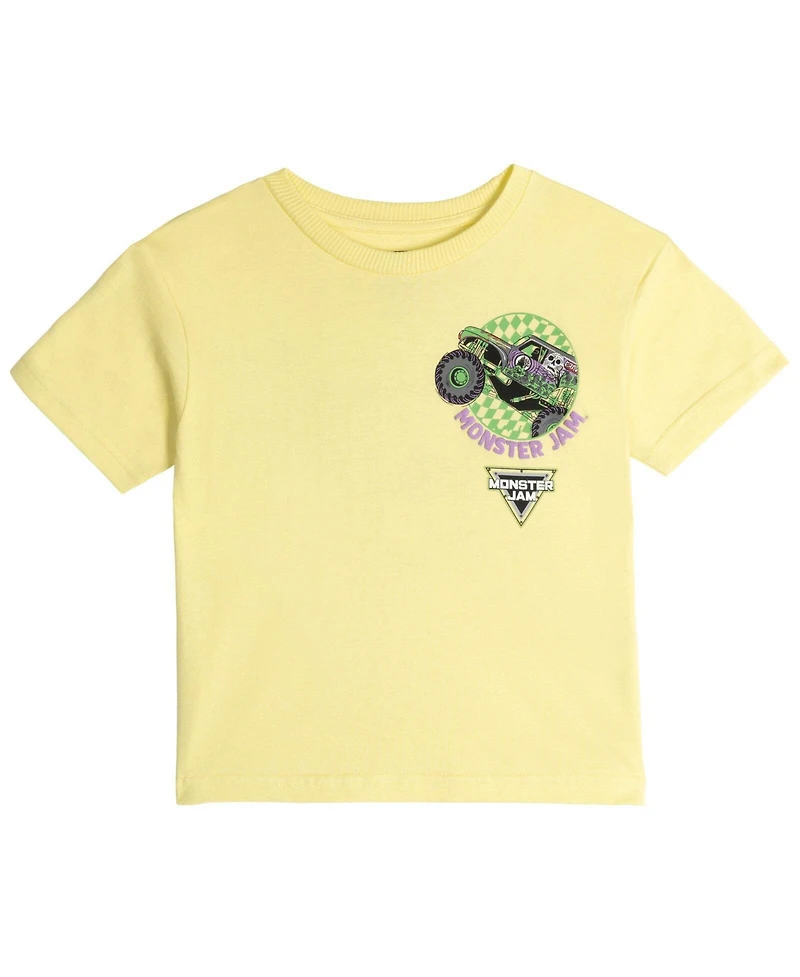 Monster Jam Grave Digger Boys' T-Shirt and French Terry Shorts Set