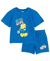 Minions Boys' 4-20 Graphic Washed T-Shirt and Shorts, 2-Piece Set