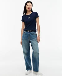 Tommy Hilfiger Women's Script Logo Crewneck Short-Sleeve T-Shirt