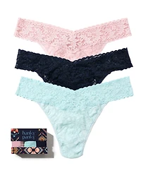 Hanky Panky Signature Lace Floral Thong, 3-Pack