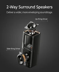 Ultimea Skywave Series 5.1.4ch Wireless Surround Sound System, 760W Dolby Atmos Sound Bar with 8" Subwoofer,2 Wireless Surround Speakers