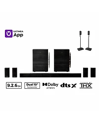 Ultimea Skywave X series 9.2.6 Thx-Tuned Wireless Surround Sound System w/Dolby Atmos and Dts:X,Dual 10"Subwoofers,2000W Peak Power,8K Pass-Through