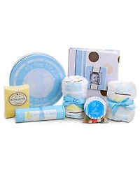 Beyond the Bow Gifts Welcome to the World Baby Boy Gift Basket, 7-Pieces