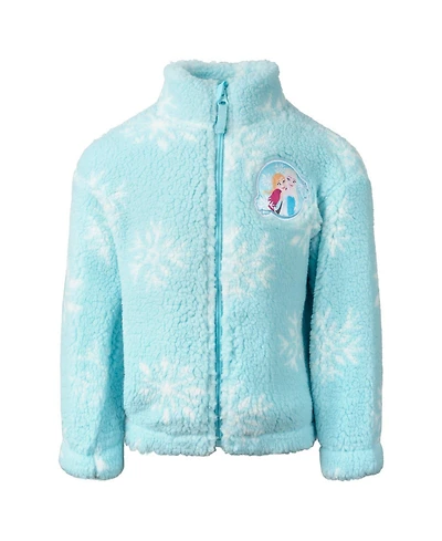 Frozen Girls' 4-16 Full-Zip Fleece Appliqued Jacket