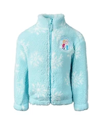 Frozen Girls' 4-16 Full-Zip Fleece Appliqued Jacket