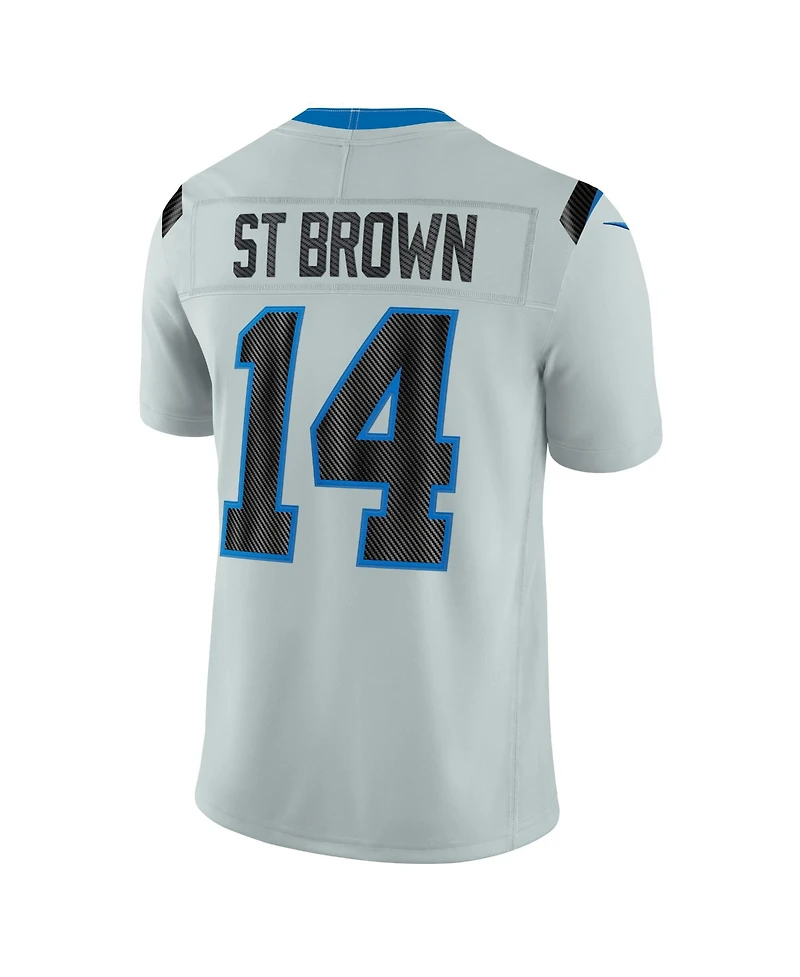 Nike Men's Amon-Ra St. Brown Silver Detroit Lions 2026 Rivalries Collection Vapor F.u.s.e Stitched Limited Jersey