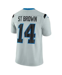 Nike Men's Amon-Ra St. Brown Silver Detroit Lions 2026 Rivalries Collection Vapor F.u.s.e Stitched Limited Jersey