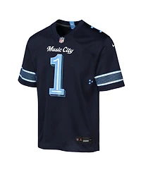 Nike Big Boys and Girls Cameron Ward Navy Tennessee Titans 2026 Rivalries Collection Game Jersey