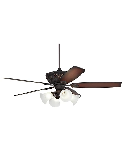 Casa Vieja 60" Montego Traditional Indoor Ceiling Fan 5 Blade Marbleized Glass Led Light