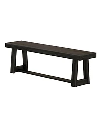 Plank+Beam 7 inch Classic Solid Wood Dining Table Set with Bench and 4 chairs