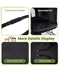 Hongge 4-Wheel Foldable Pet Stroller for Dogs up to 33 lbs