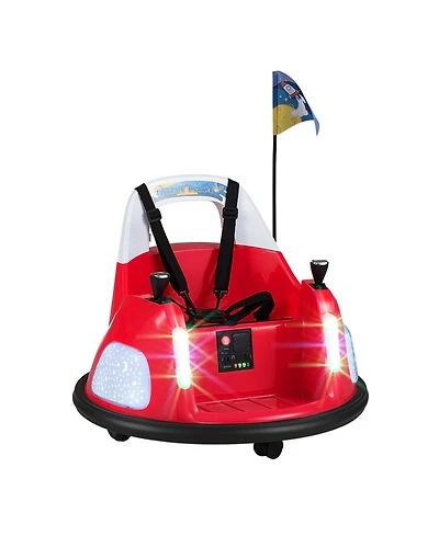 Hongge 12V Kids' Ride-On Bumper Car with 360-Degree Spin and Remote Control, Ages 18 Months+