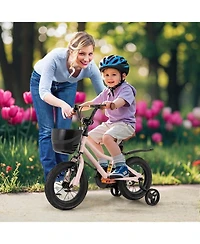 Hongge 12-Inch Kids' Bike with Training Wheels, Adjustable, Ages 3-4