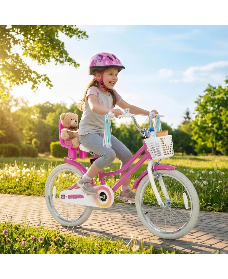 Hongge 20-Inch Kids Bike with Dual Brakes and Adjustable Seat, Ages 8+
