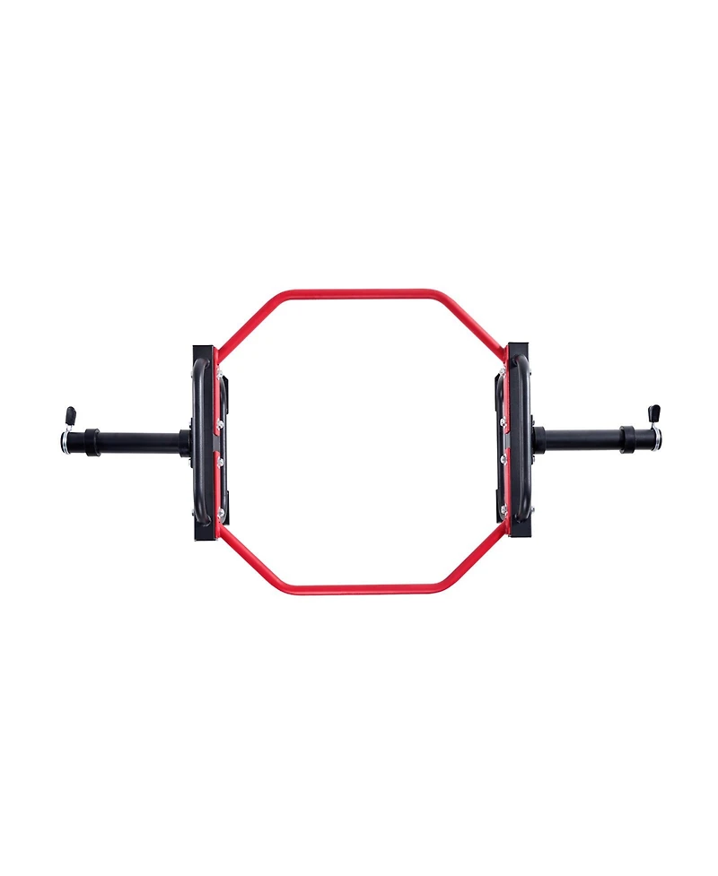 Hongge Detachable Trap Hex Bar 2 in with Knurled Neutral Grips and 500 lbs Capacity for Deadlifts and Shrugs
