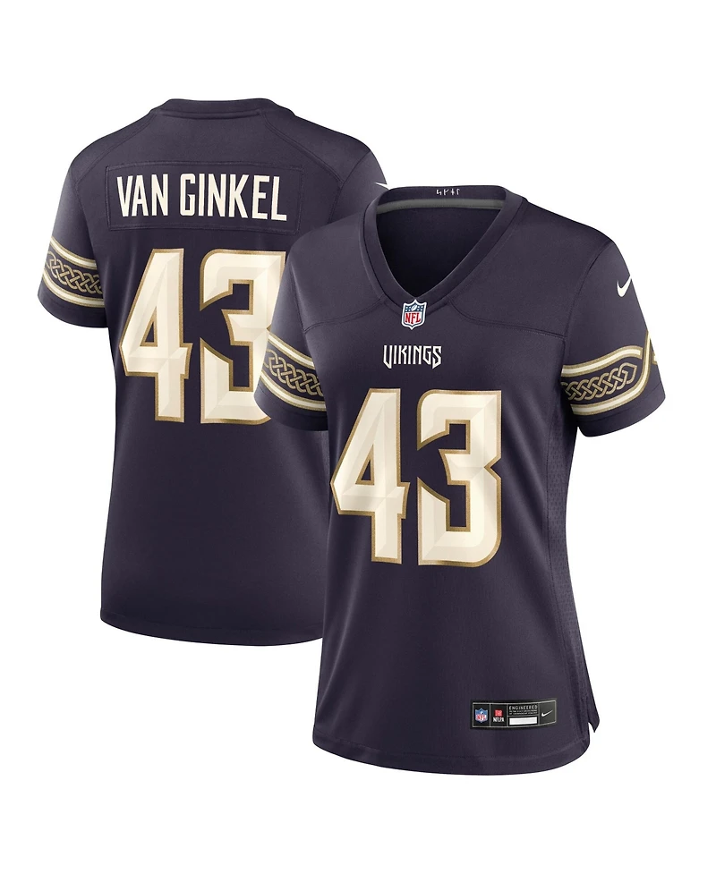 Nike Women's Andrew Van Ginkel Purple Minnesota Vikings 2026 Rivalries Collection Game Jersey