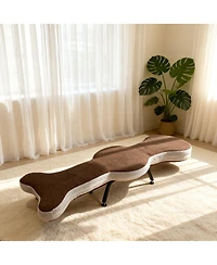 Streamdale Foldable Ergonomic Teddy Velvet Lazy Sofa Chair