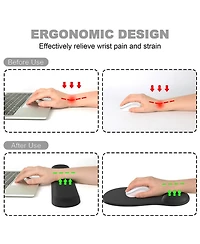Lofree Ergonomic Gel Wrist Rest Mouse Pad With Anti Slip Pu Base For Gaming Office