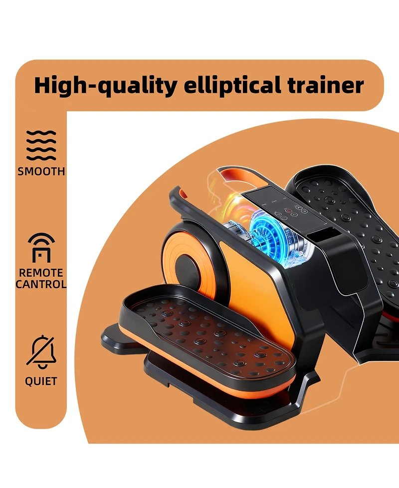Zeny Compact Under-Desk Elliptical, Quiet Mini Pedal Exerciser with Adjustable Speed and Led Display