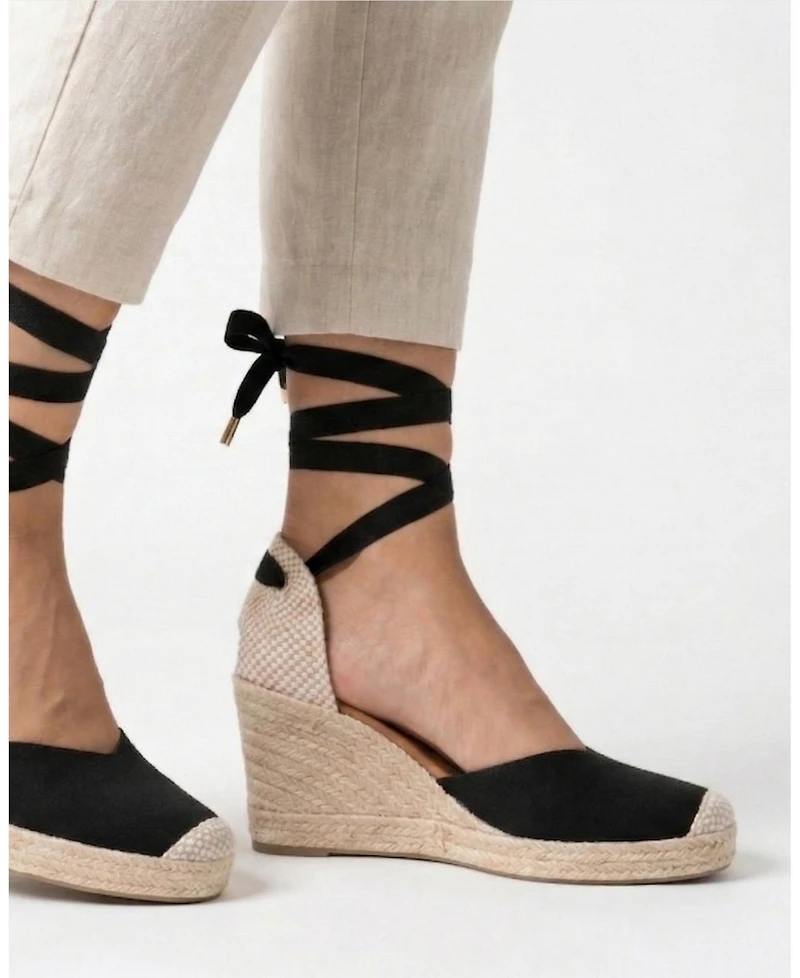 Menina Step Women's Jimena Mid Laces Espadrille Sandal