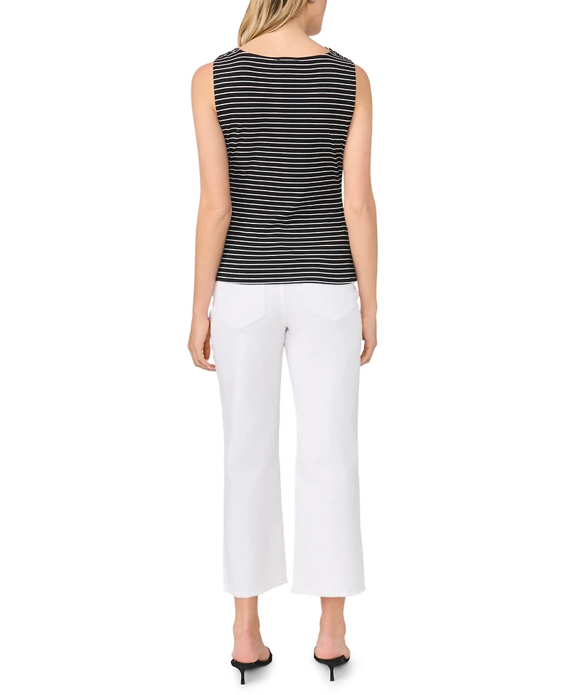 Sam & Jess Women's Asymmetrical Ruched Cowl Neck Knit Top
