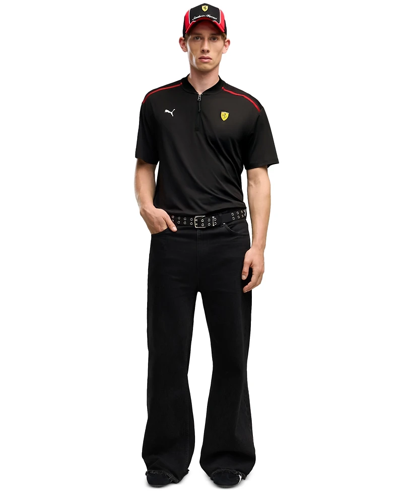 Puma Men's Ferrari Cloudspun Half Zip Polo Shirt