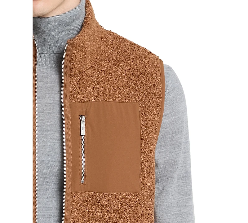 Michael Kors Men's Boucle Stand-Collar Regular-Fit Vest