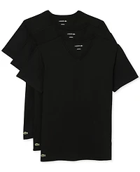 Lacoste Men's 3-Pack Regular Fit V-Neck Undershirts