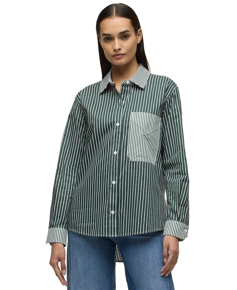 Hudson Jeans Women's Oversized Long-Sleeve Button-Down Shirt
