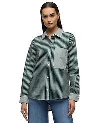 Hudson Jeans Women's Oversized Long-Sleeve Button-Down Shirt