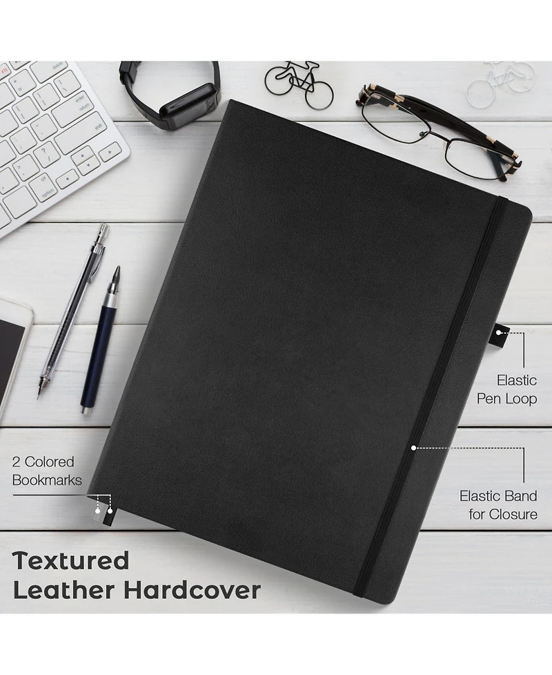 Danrong Dotted Journal Hardcover Lay Flat Notebook Thick Paper Smooth Writing For Work School