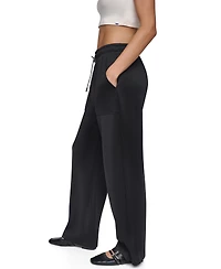 Dkny Women's Pins & Patches Wide-Leg Knit Drawstring Pants
