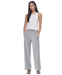 Dkny Women's Wide-Leg Velvet Pull-On Pants