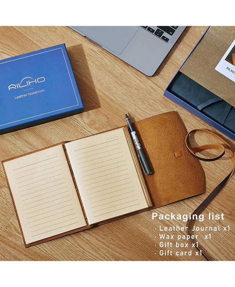 Danrong Journal Notebook Handmade 260 Pages Writing Gift For Men Women Travel