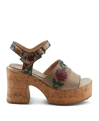 L'Artiste Women's Halena Platform with Rubber Sole Sandals