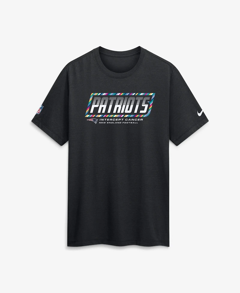 Nike Men's Black New England Patriots 2026 Nfl Cruical Catch Sideline Dri-Fit T-Shirt