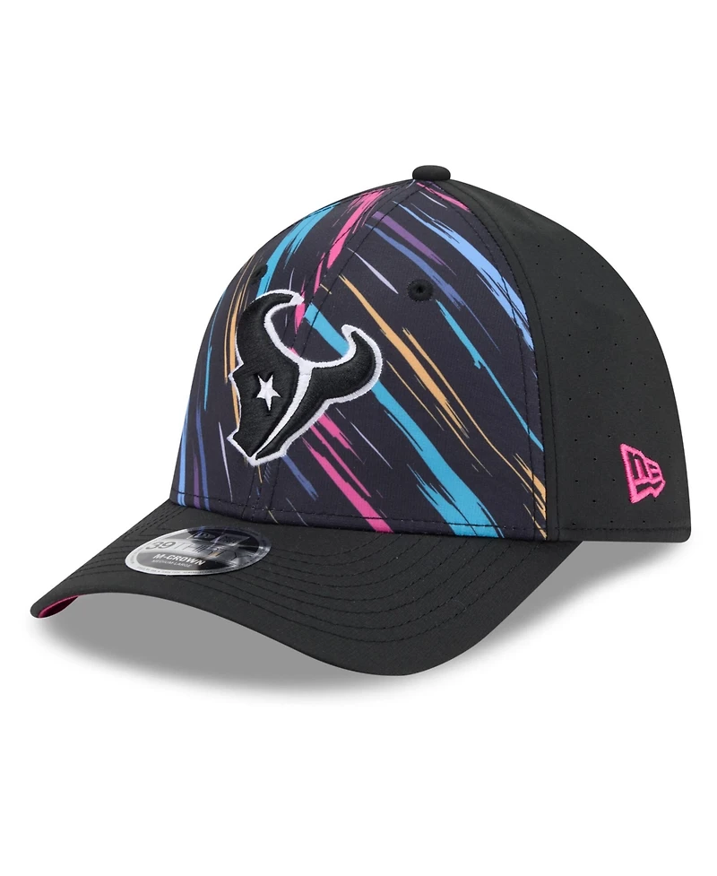 New Era Men's Black Houston Texans 2026 Nfl Cruical Catch 39THIRTY M-Crown Stretch Hat