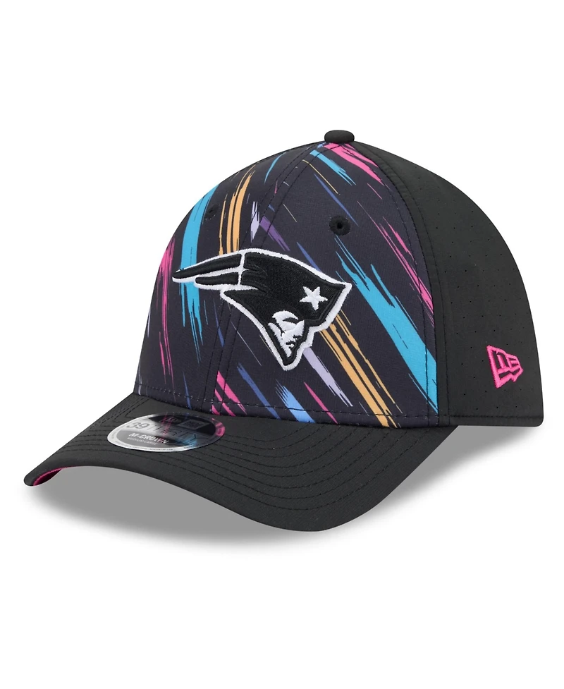 New Era Men's Black England Patriots 2026 Nfl Cruical Catch 39THIRTY M-Crown Stretch Hat