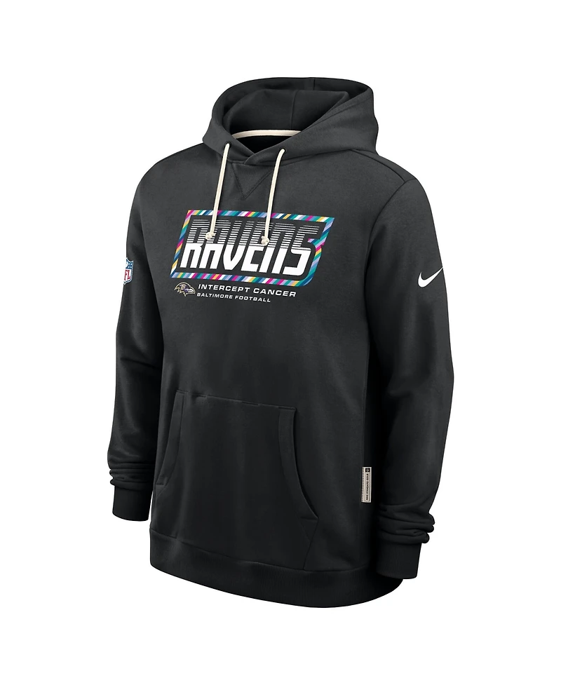 Nike Men's Black Baltimore Ravens 2026 Nfl Cruical Catch Sideline Dri-Fit Pullover Hoodie