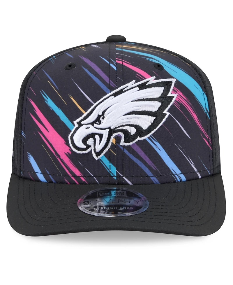 New Era Men's Black Philadelphia Eagles 2026 Nfl Cruical Catch 9SEVENTY Adjustable Trucker Hat