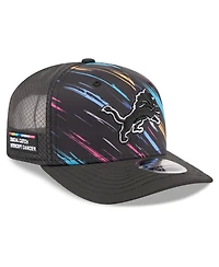 New Era Men's Black Detroit Lions 2026 Nfl Cruical Catch 9SEVENTY Adjustable Trucker Hat