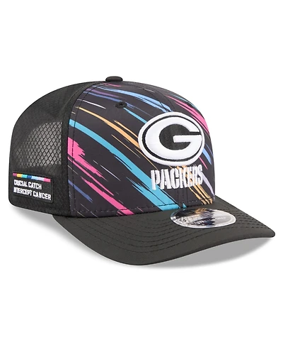 New Era Men's Black Green Bay Packers 2026 Nfl Cruical Catch 9SEVENTY Adjustable Trucker Hat