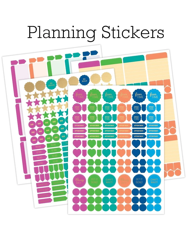 Danrong 14 Month Daily Weekly Monthly Planner With Tab Sections Stickers Pocket Folder Bookmark
