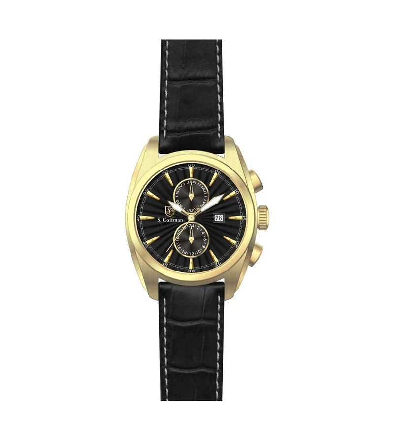 Invicta S.Coifman SC0088 Men's Chronograph Dial Leather Strap Watch